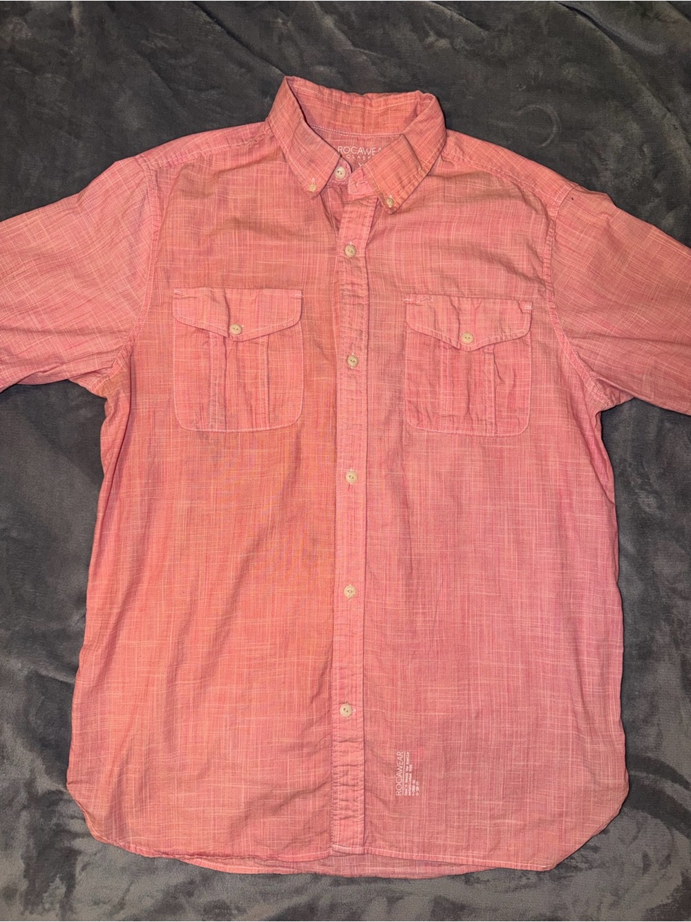 Rocawear Cotton Short Sleeve Button-Down Shirt